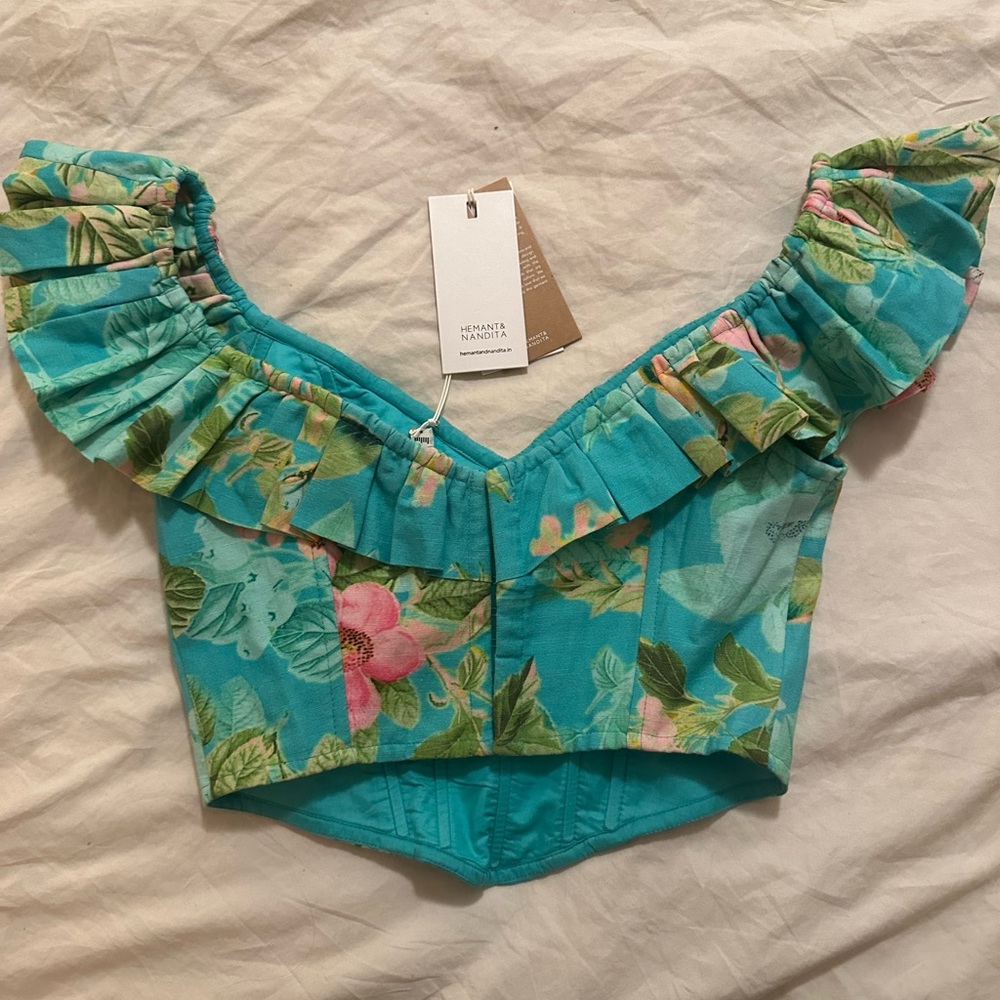 NWT - HEMANT & NANDITA Tropical Corset - Picture 5 of 7